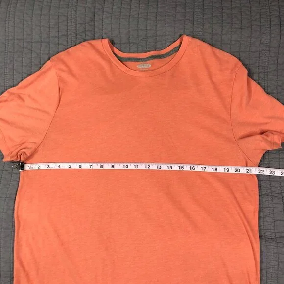 4/$15 Old Navy T Shirt Men Large Tall Coral Soft Washed Tee - Picture 6 of 16